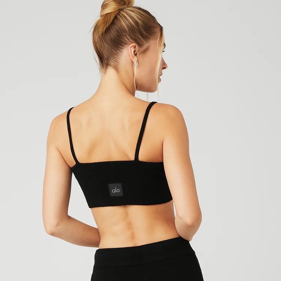 Alo yoga Cashmere Jet Set Bra size small black - Picture 2 of 4